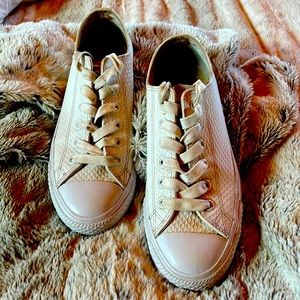 Converse All Star white snakeskin leather design